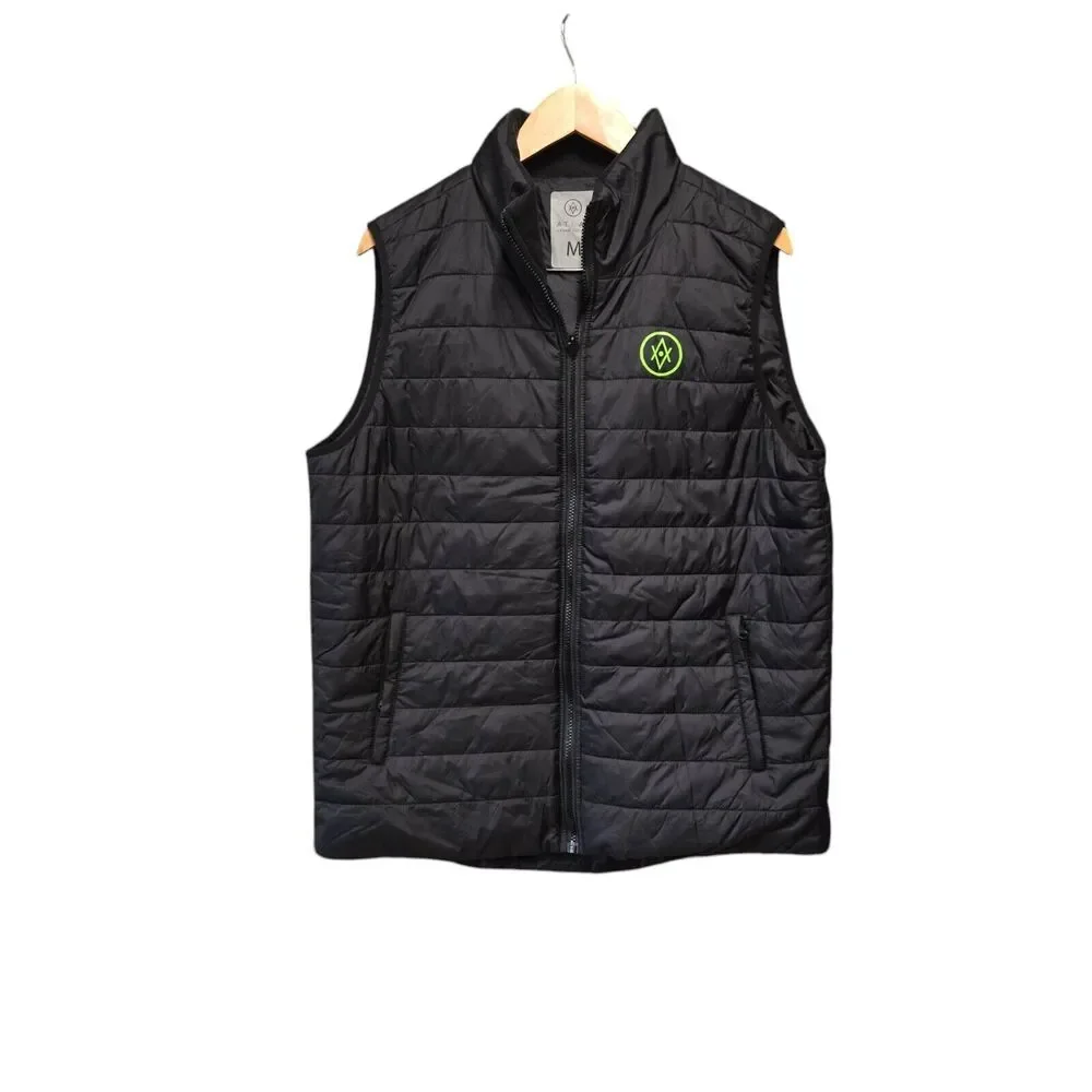 Atlas Ocean Voyages Men’s Puffer‎ Vest Sz M Black Insulated Outdoor Description: